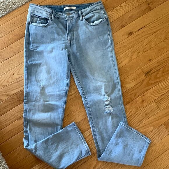 Levi’s Jeans Light Washed Mid Rise Skinny straight leg size 31 - Picture 2 of 11